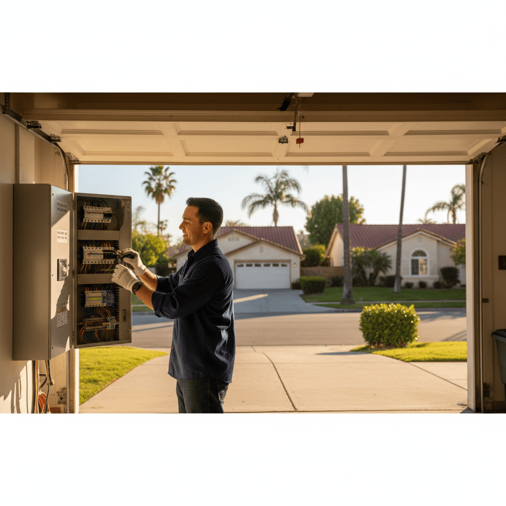 EZ Power & Light electrician installing EV charger